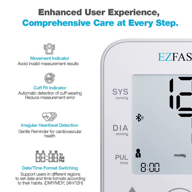 EZFAST Bluetooth Blood Pressure Monitor