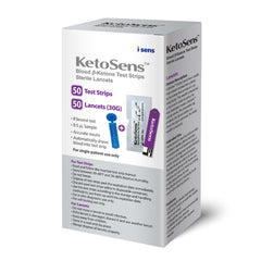 KetoSens 50 Count Test Strips and 50 Lancets